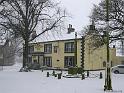 Maypole in snow